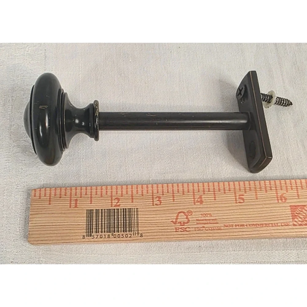 Oil Rubbed Bronze Curtain Tieback Holdback Round Knob Finial Wall Mount 5 Inch